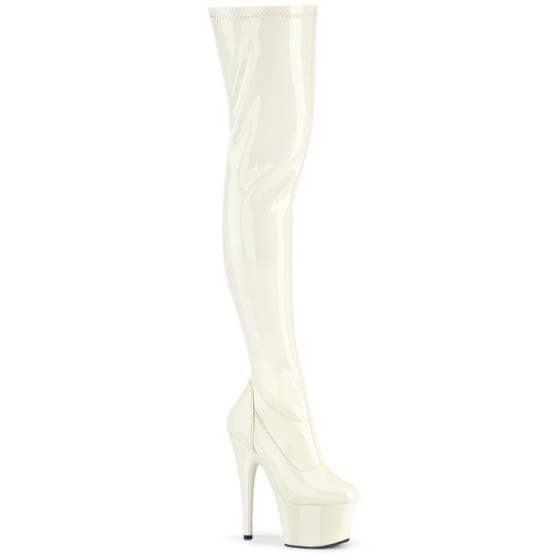 Plateau Overknee Stiefel ADORE-3000 - Off-White