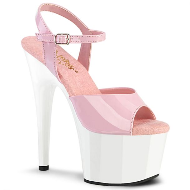 Plateau Sandalette  ADORE-709 - Lack Baby Pink/Weiß