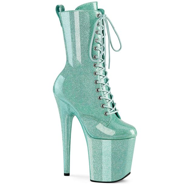 Plateau Stiefelette FLAMINGO-1040GP - Glitter Mint