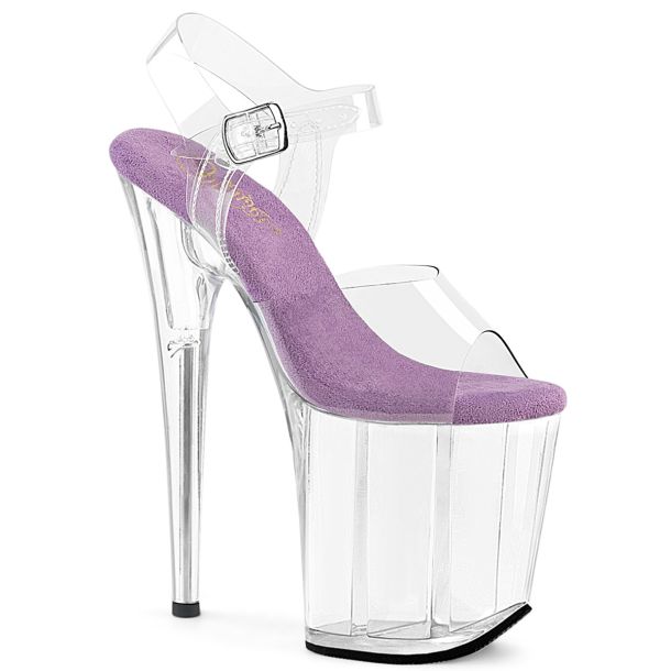 Extrem Plateau Heels FLAMINGO-808 - Lavendel / Klar