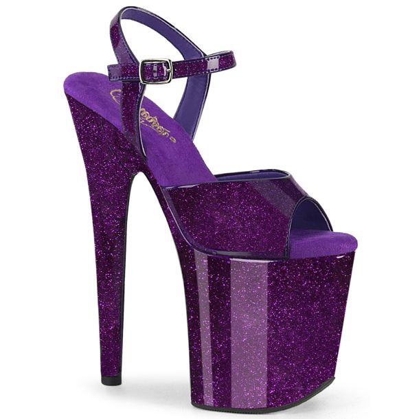 Extrem Plateau Heels FLAMINGO-809GP - Glitter Lila