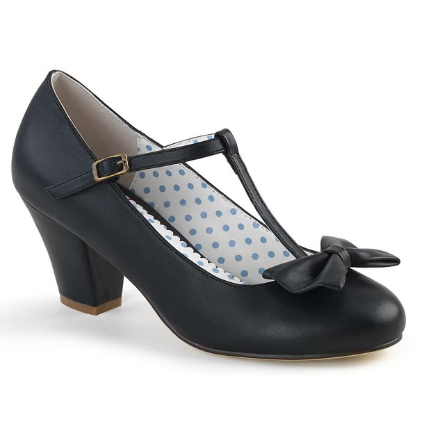 Retro T-Strap Pumps WIGGLE-50 - Schwarz