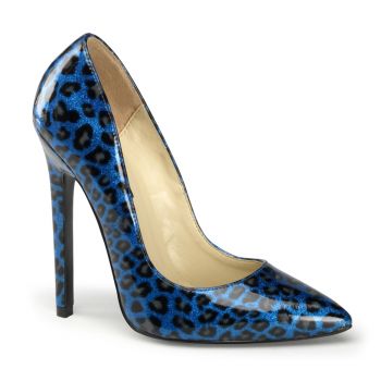 Leo High Heels SEXY-20 - Leopard Blau
