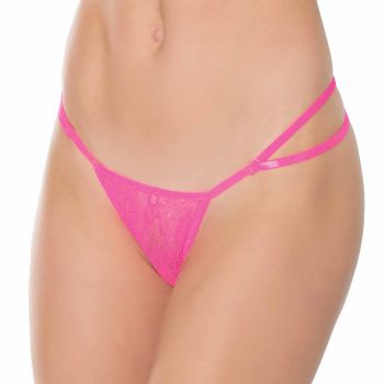 Low Rise String - Neon Pink