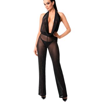 Neckholder Mesh Jumpsuit LUMINARA F350