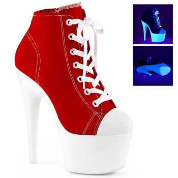 Canvas High Heel Sneakers ADORE-700SK-02 - Rot