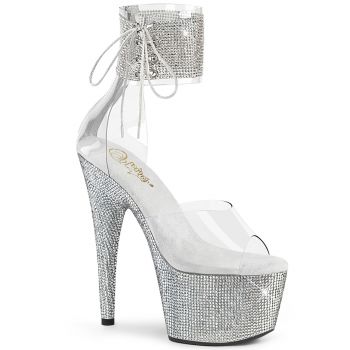 Strass High Heels BEJEWELED-724RS - Silber