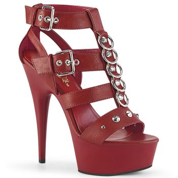 Plateau High Heels DELIGHT-658 - Rot
