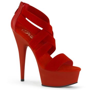 Plateau High Heels DELIGHT-669 - Rot