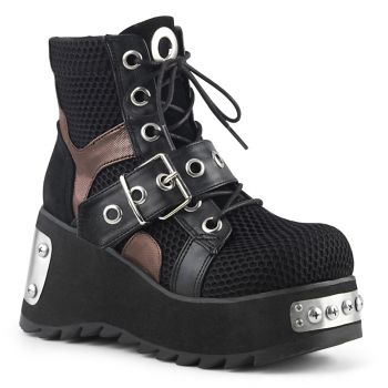 Gothic Ankle Boots (Vegan) SCENE-53 - Schwarz
