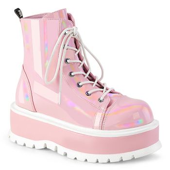 Plateau Ankle Boots  SLACKER-55 - Baby Pink