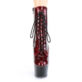 Snake Print Stiefelette ADORE-1020SP - Rot