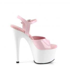 Plateau Sandalette  ADORE-709 - Lack Baby Pink/Weiß