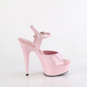 Plateau High Heels DELIGHT-609 - Lack  Baby Pink