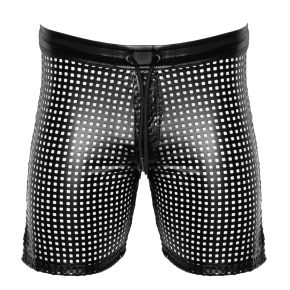 Lasercut Powerwetlook Biker Shorts H077