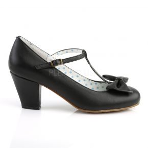 Retro T-Strap Pumps WIGGLE-50 - Schwarz