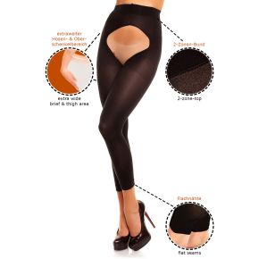 Ouvert Leggings BREEZE 60 - Schwarz